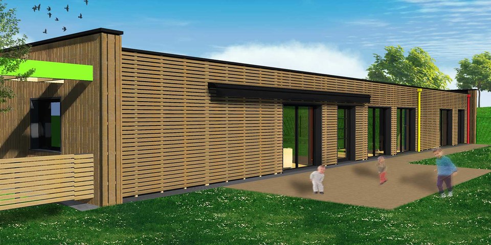 Crèche en ossature bois